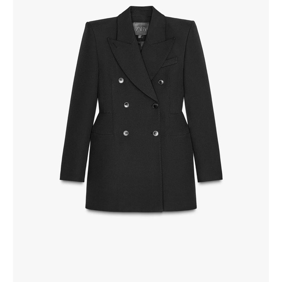 Zara Black Double-Breasted Blazer Dress - Picture 2 of 3
